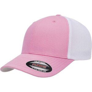 Mens Womens Trucker Hat Mesh Fitted Cap Flexfit Adjustable Curved Visor Baseball